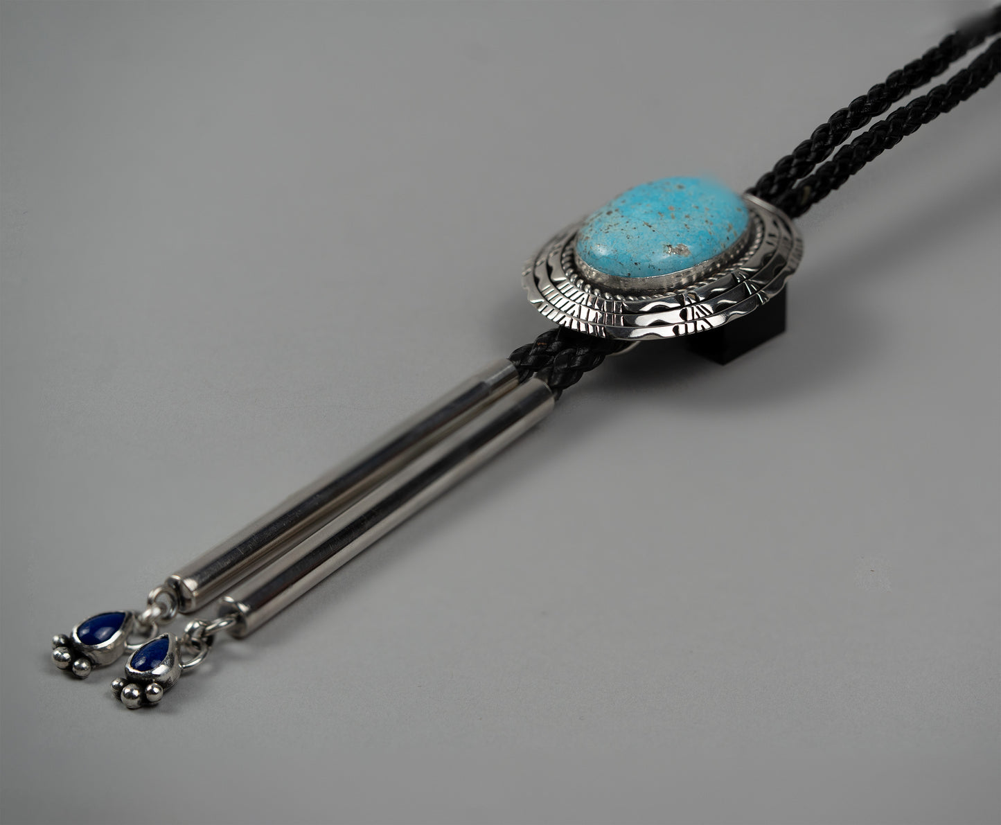 Nacozari Turquoise Bolo Tie with Lapis tips