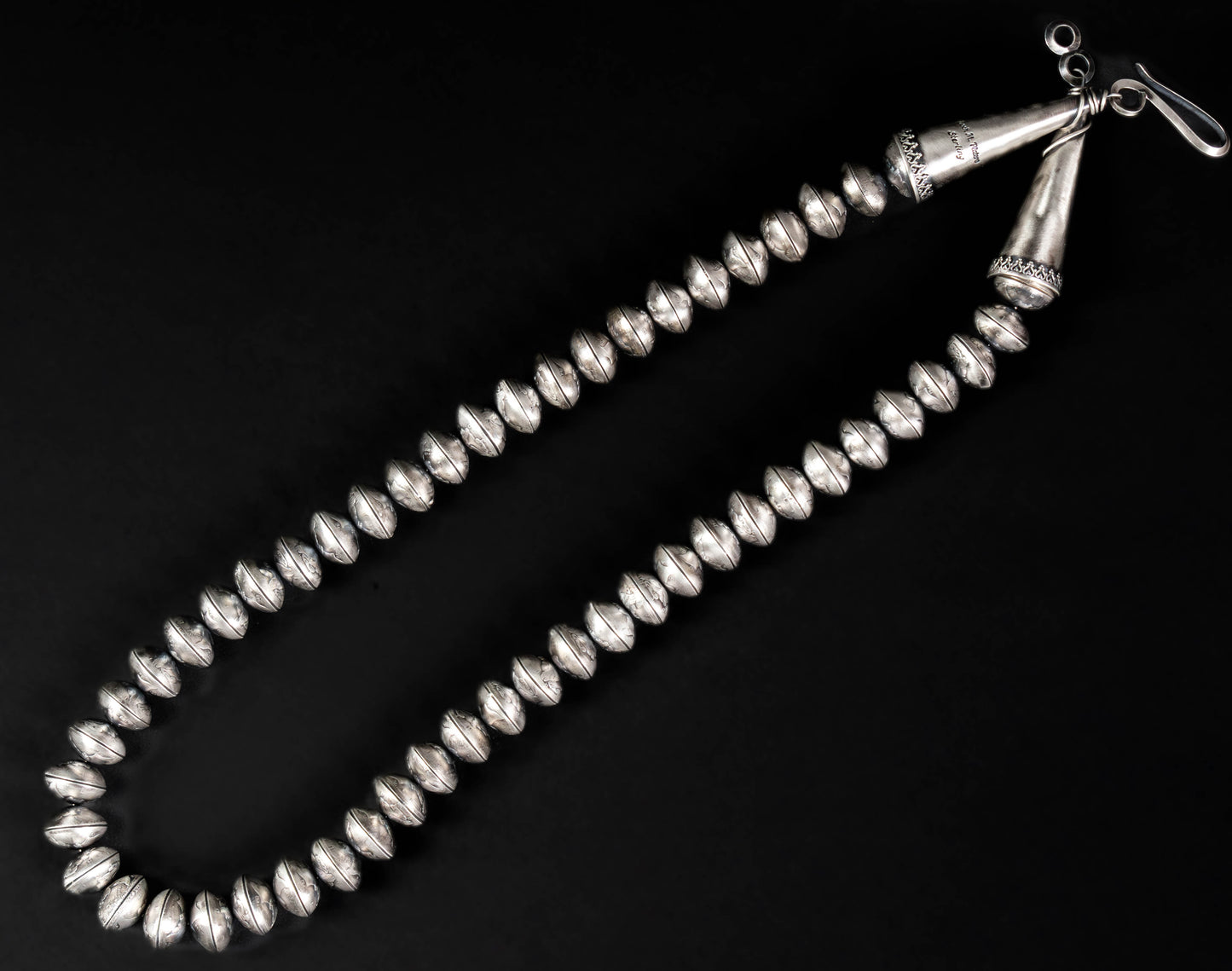 Mercury Dime Bead Necklace - 29" Triangle wire clasp