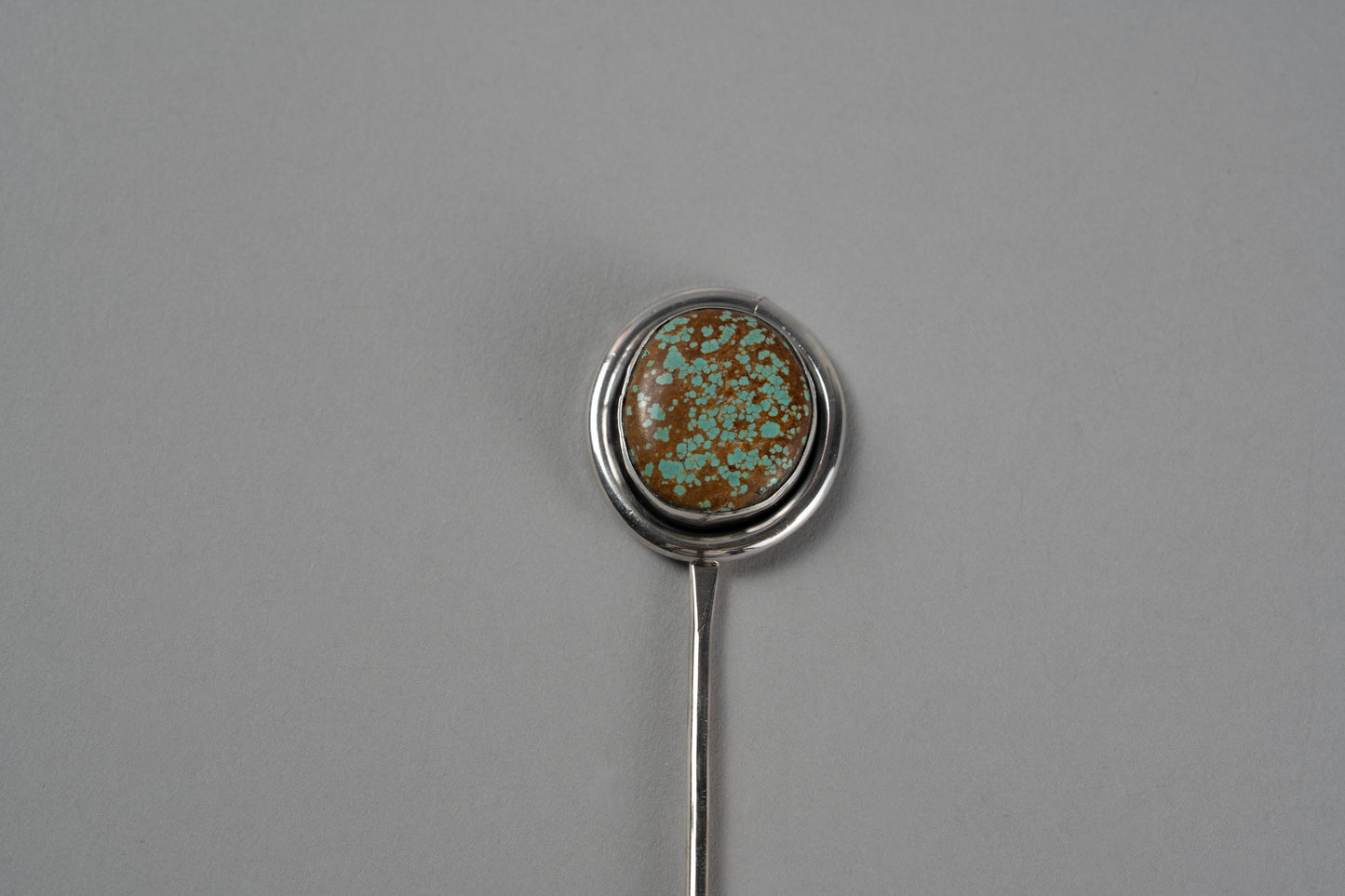 Sterling Silver Hair Stick Number 8 Turquoise
