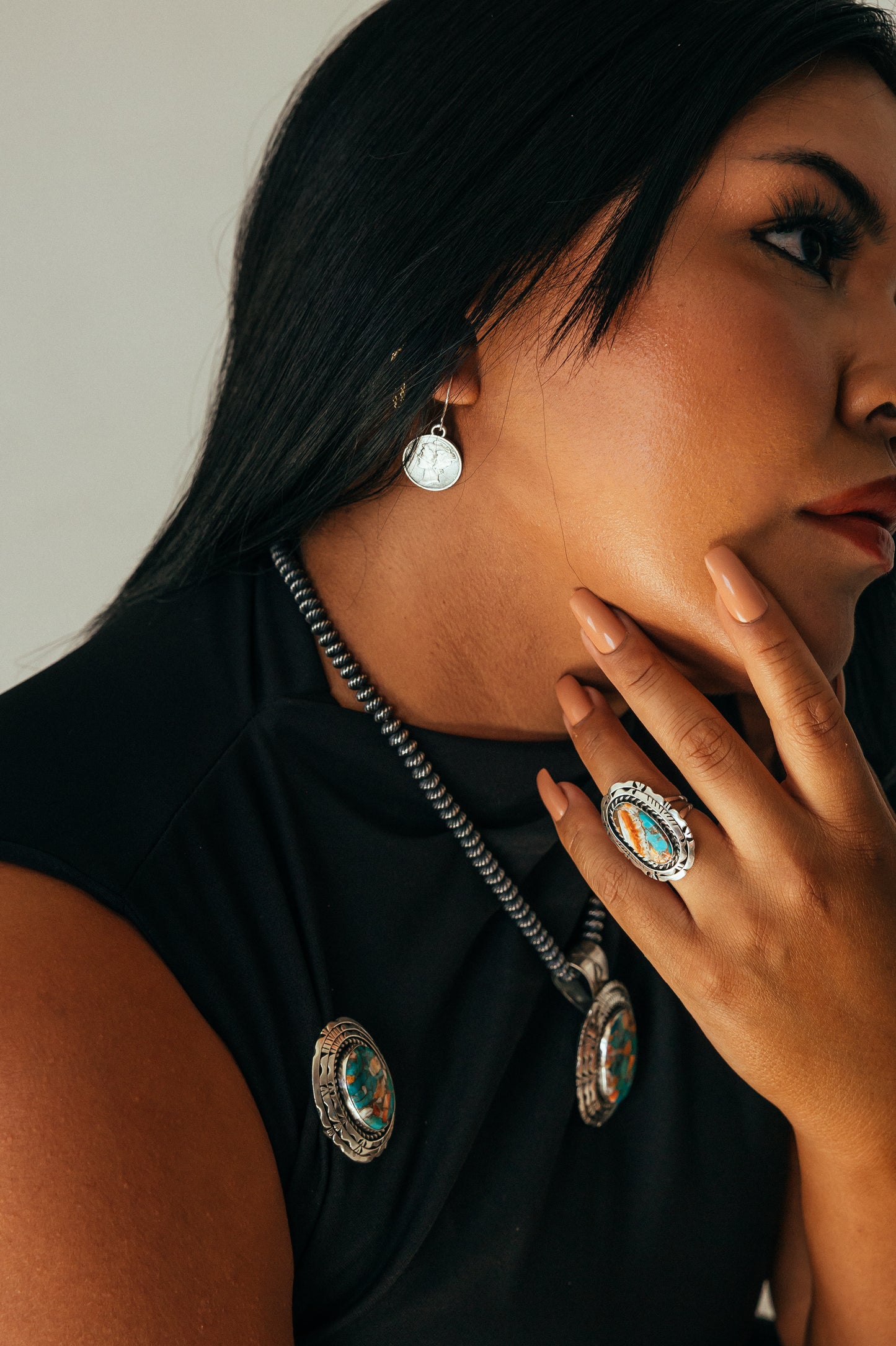 Mercury Dime Earrings in Coin Silver