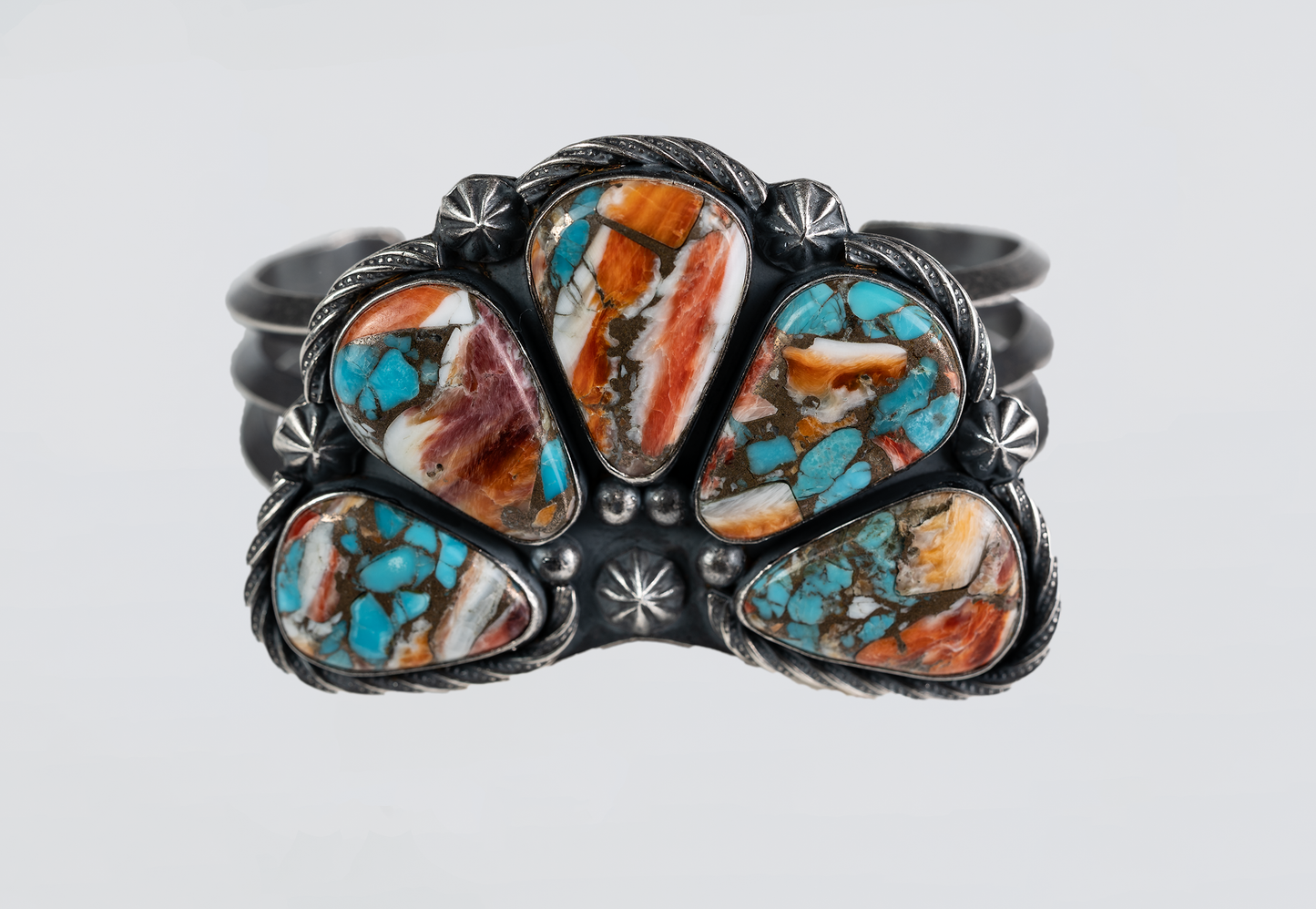 Composite Turquoise & Spiny Oyster Naja Cuff