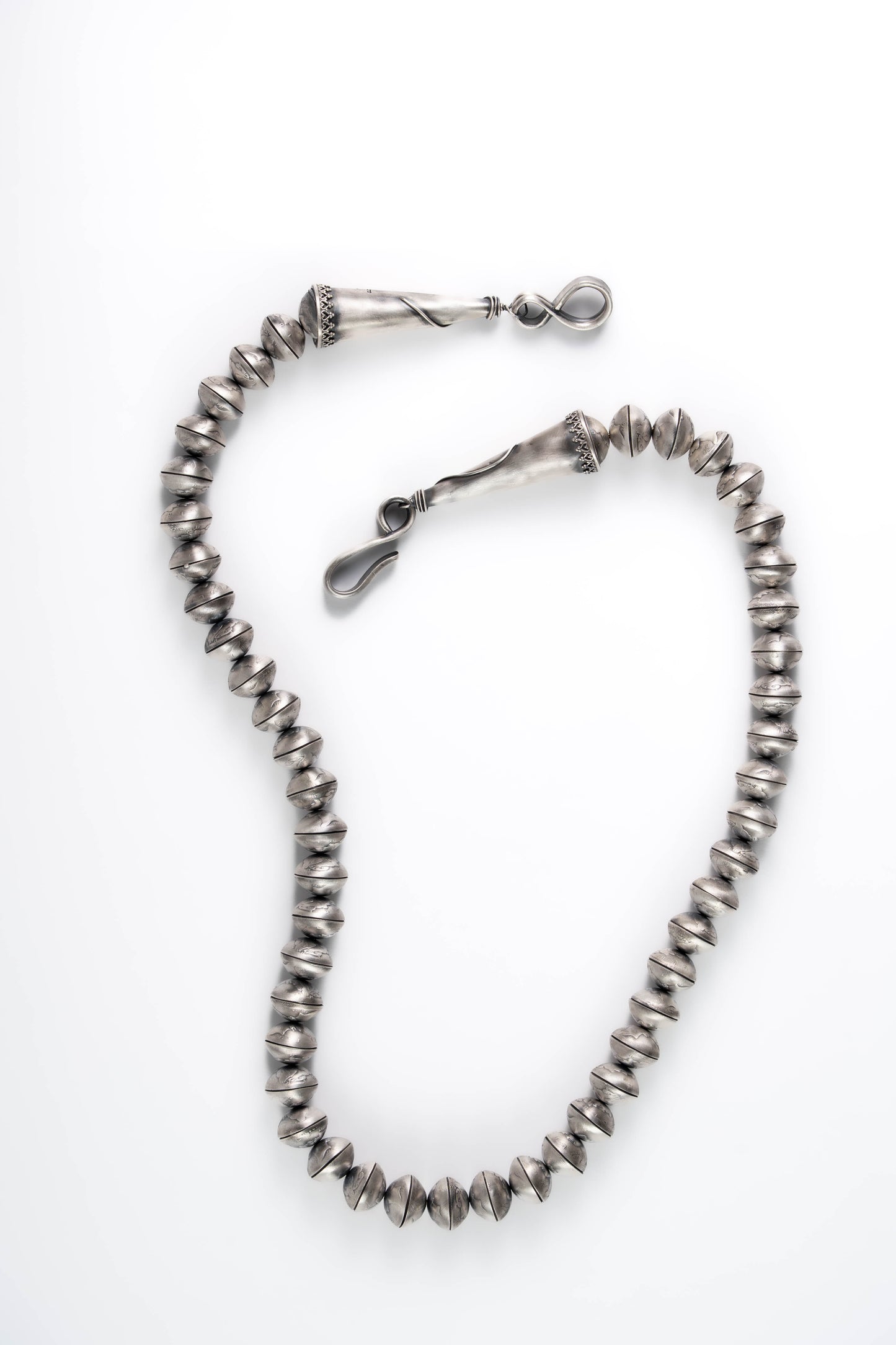 Mercury Dime Bead Necklace - 29" Half round wire clasp
