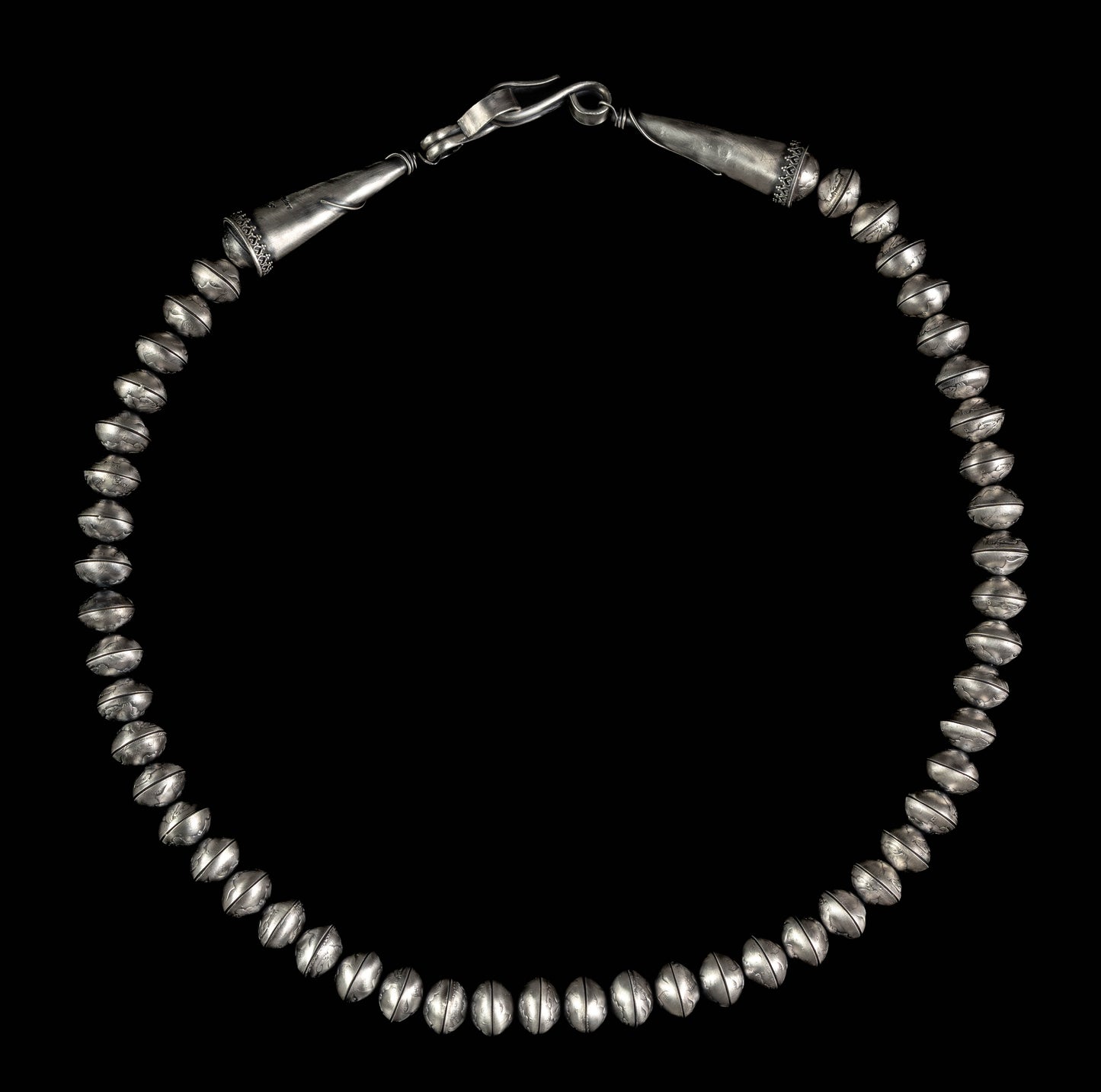 Mercury Dime Bead Necklace - 29" Half round wire clasp