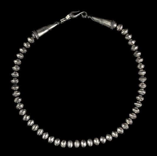 Mercury Dime Bead Necklace - 29" Half round wire clasp