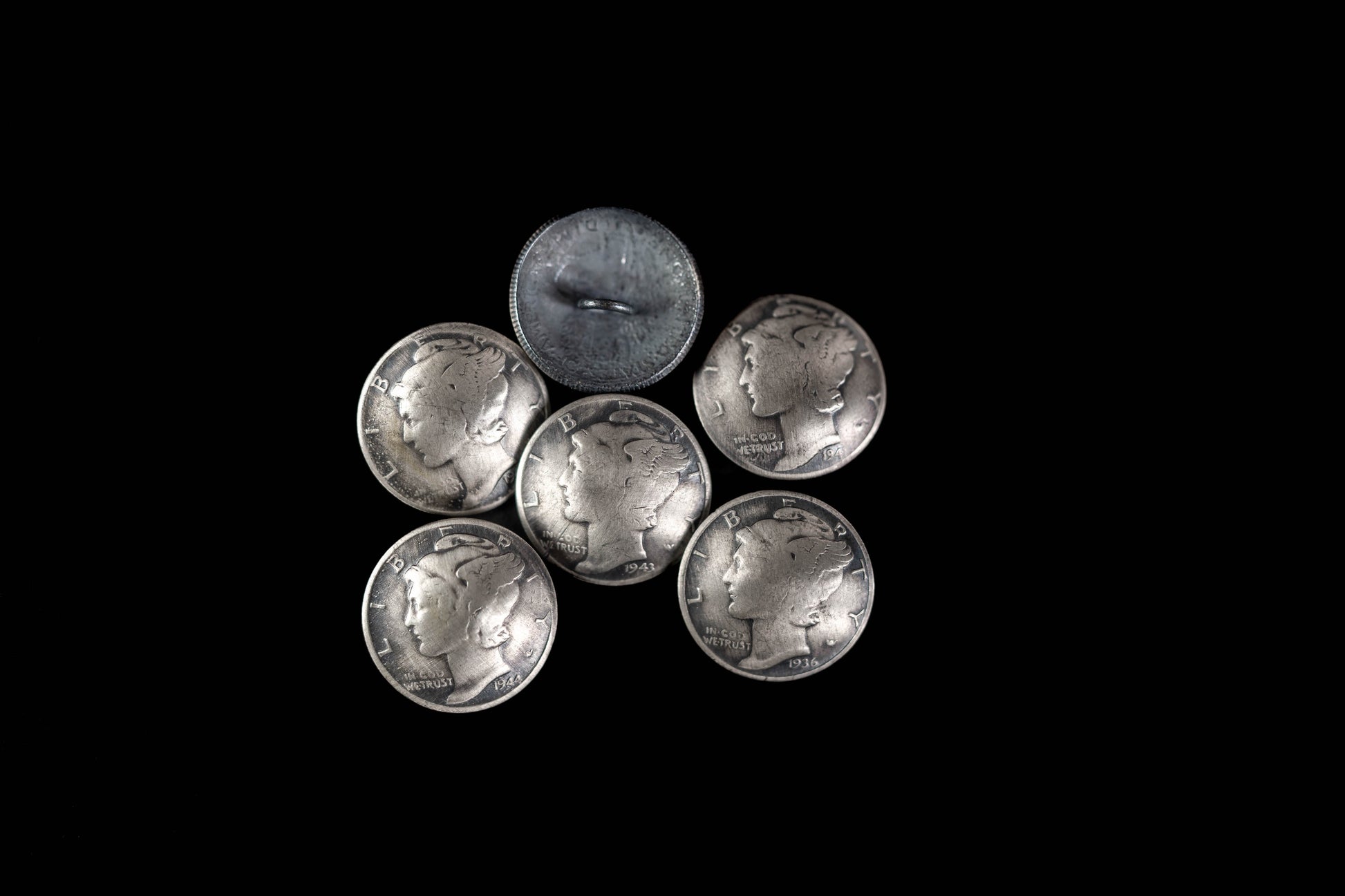 Mercury Dime Buttons