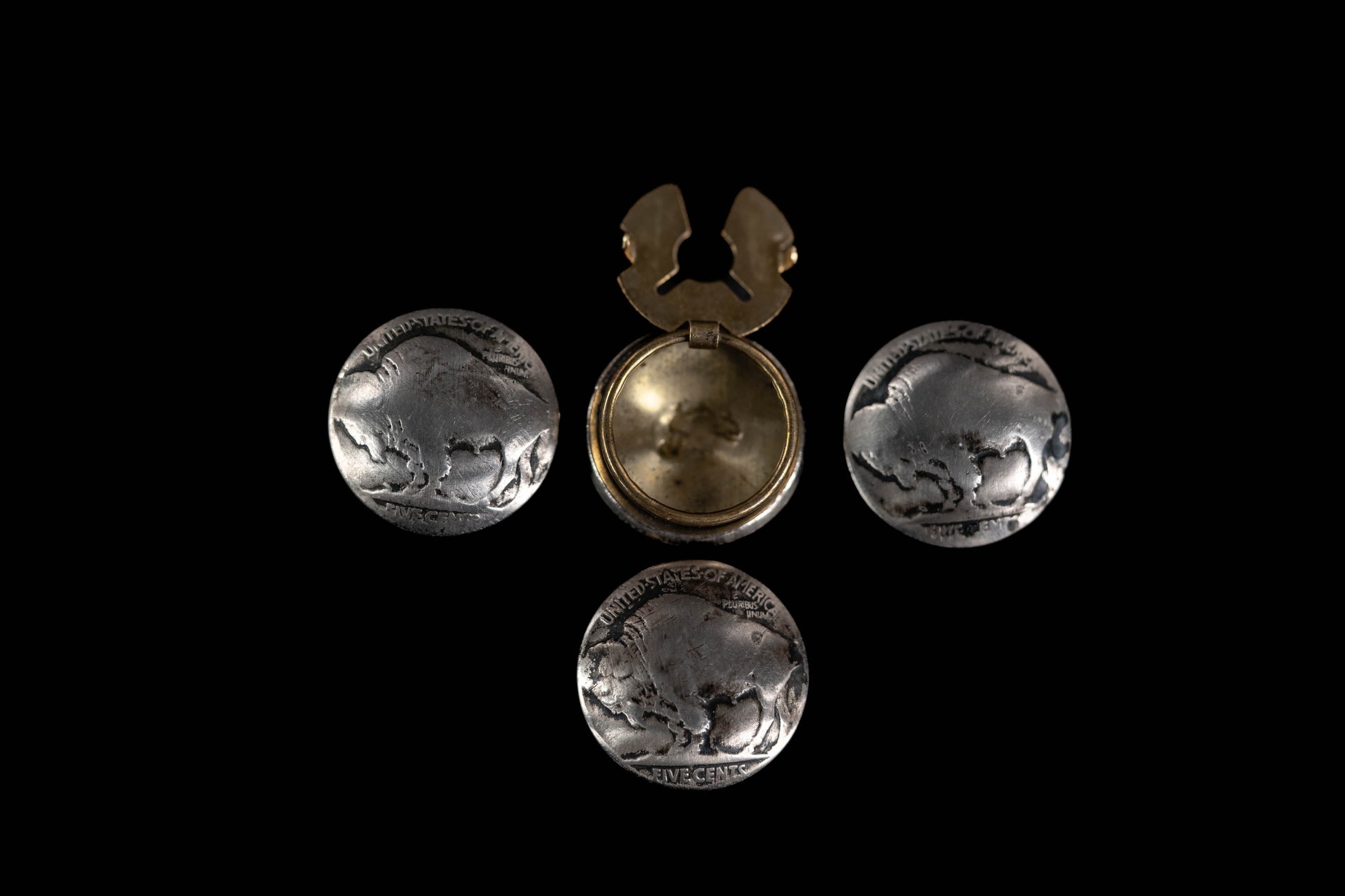 Buffalo Nickel Button Covers