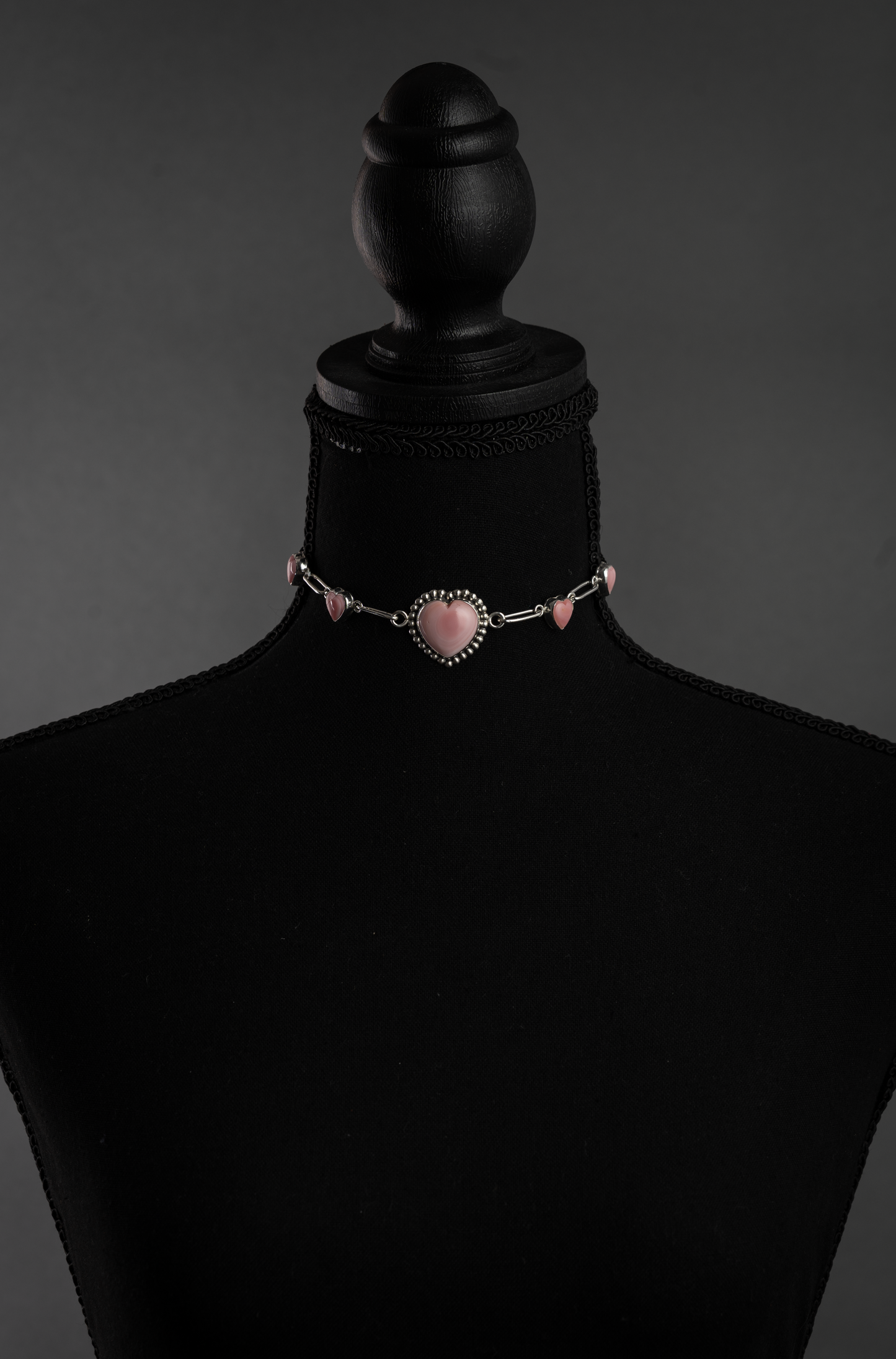 Pink Conch Heart Choker Necklace