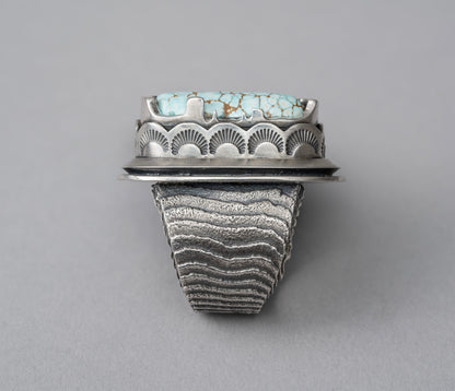 Number 8 turquoise ring - Size 8