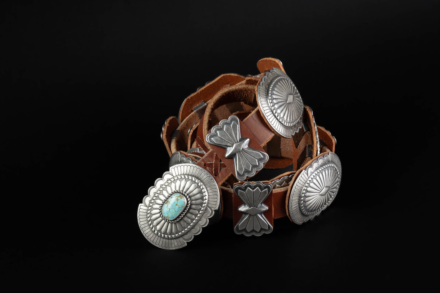 Sterling Concho Belt - Size 34