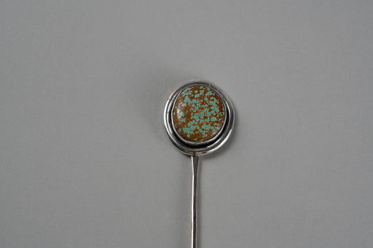 Sterling Silver Hair Stick Number 8 Turquoise