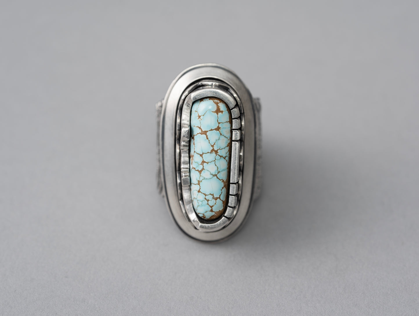 Number 8 turquoise ring - Size 8