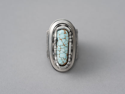 Number 8 turquoise ring - Size 8