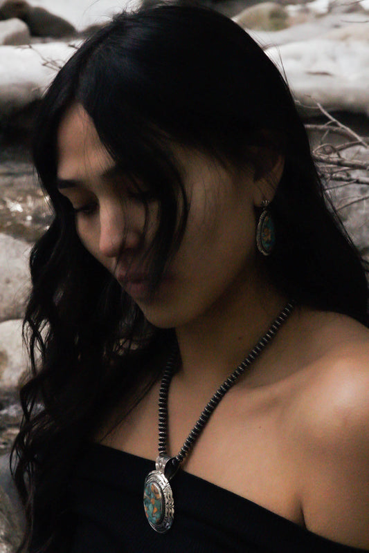 Fluted Navajo Pearls - 26"