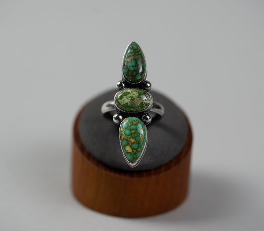 Sonoran Gold 3-stone ring | Size 6.5