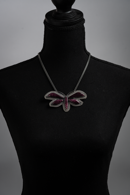 Purple Spiny Oyster Moth Necklace