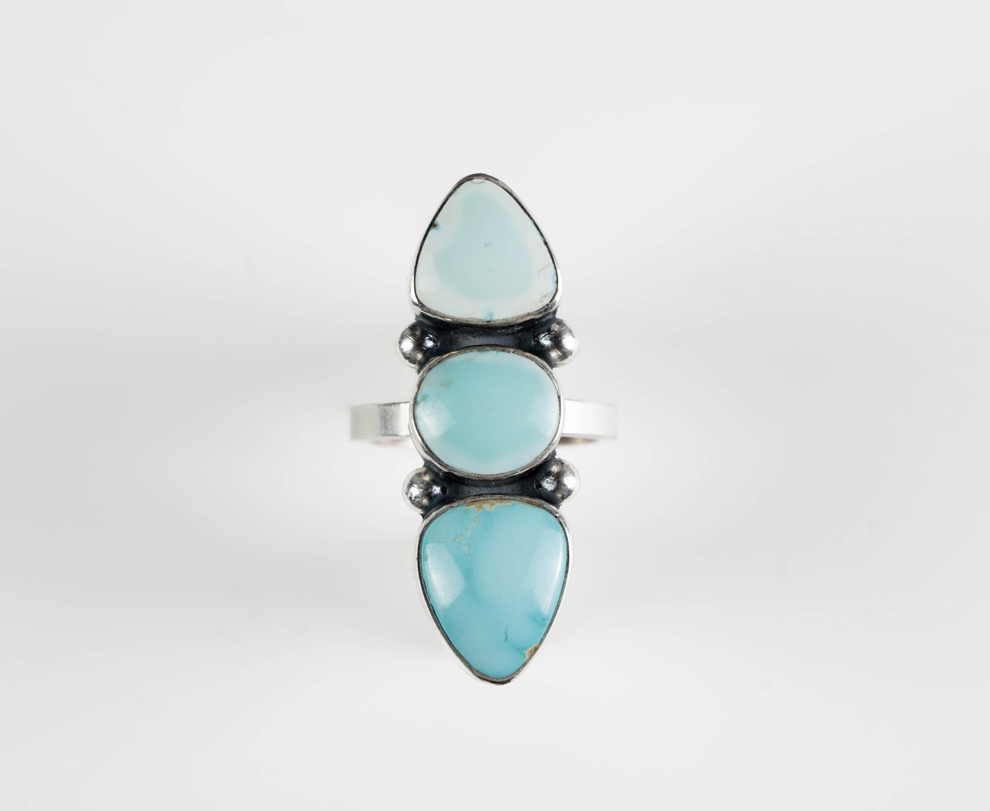 Royston Lone Mountain Turquoise Ring - Size 9.5
