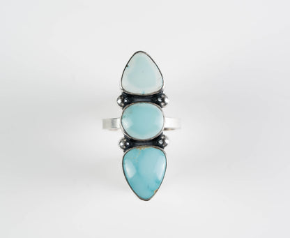 Royston Lone Mountain Turquoise Ring - Size 9.5