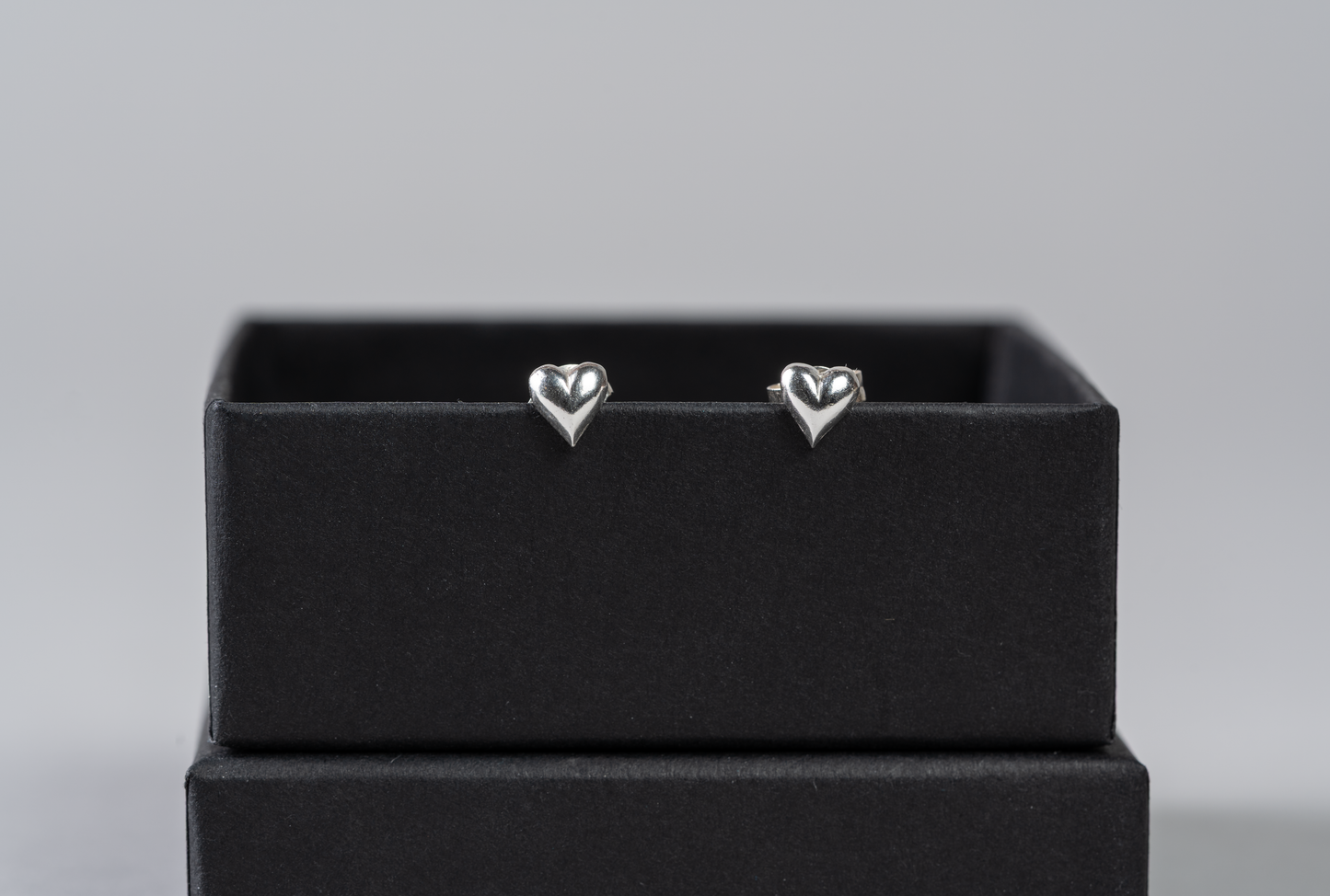 Sterling Silver Heart Stud Earrings