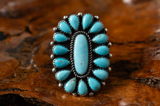 Campitos Turquoise Cluster Ring