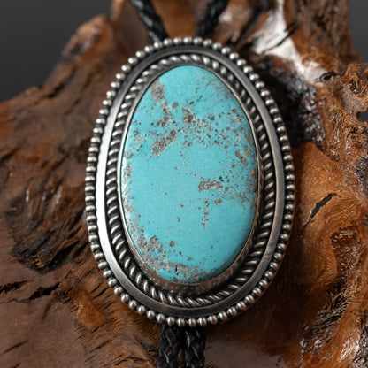 Sterling Silver & Turquoise Bolo Tie Lapis Tips