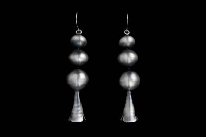 Sterling Silver Bead & Cone Earrings