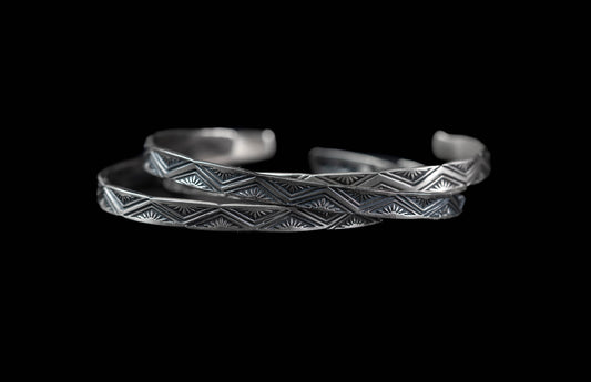 Stamped Sterling Silver Stacker Bracelet