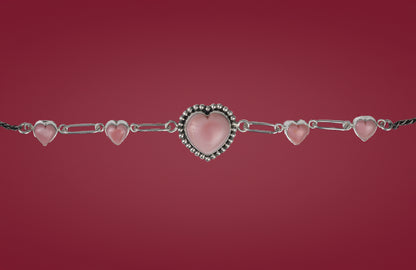 Pink Conch Heart Choker Necklace