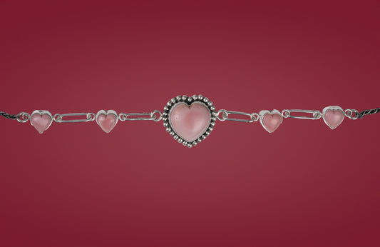 Pink Conch Heart Choker Necklace