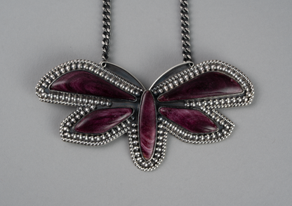 Purple Spiny Oyster Moth Necklace